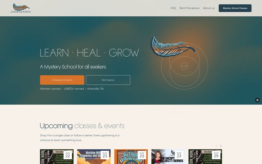 Learn Heal Grow - Knoxville website